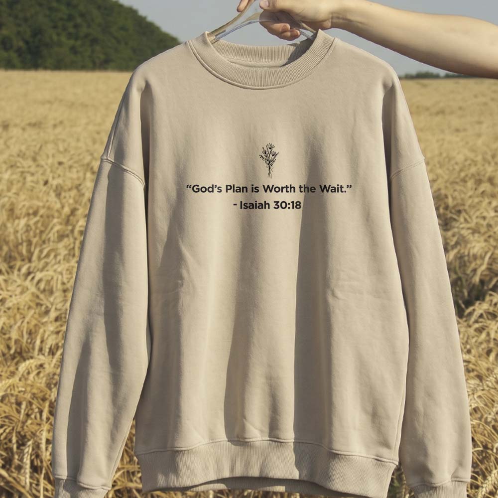Trust God's Timing Oversized Fleece Sweatshirt