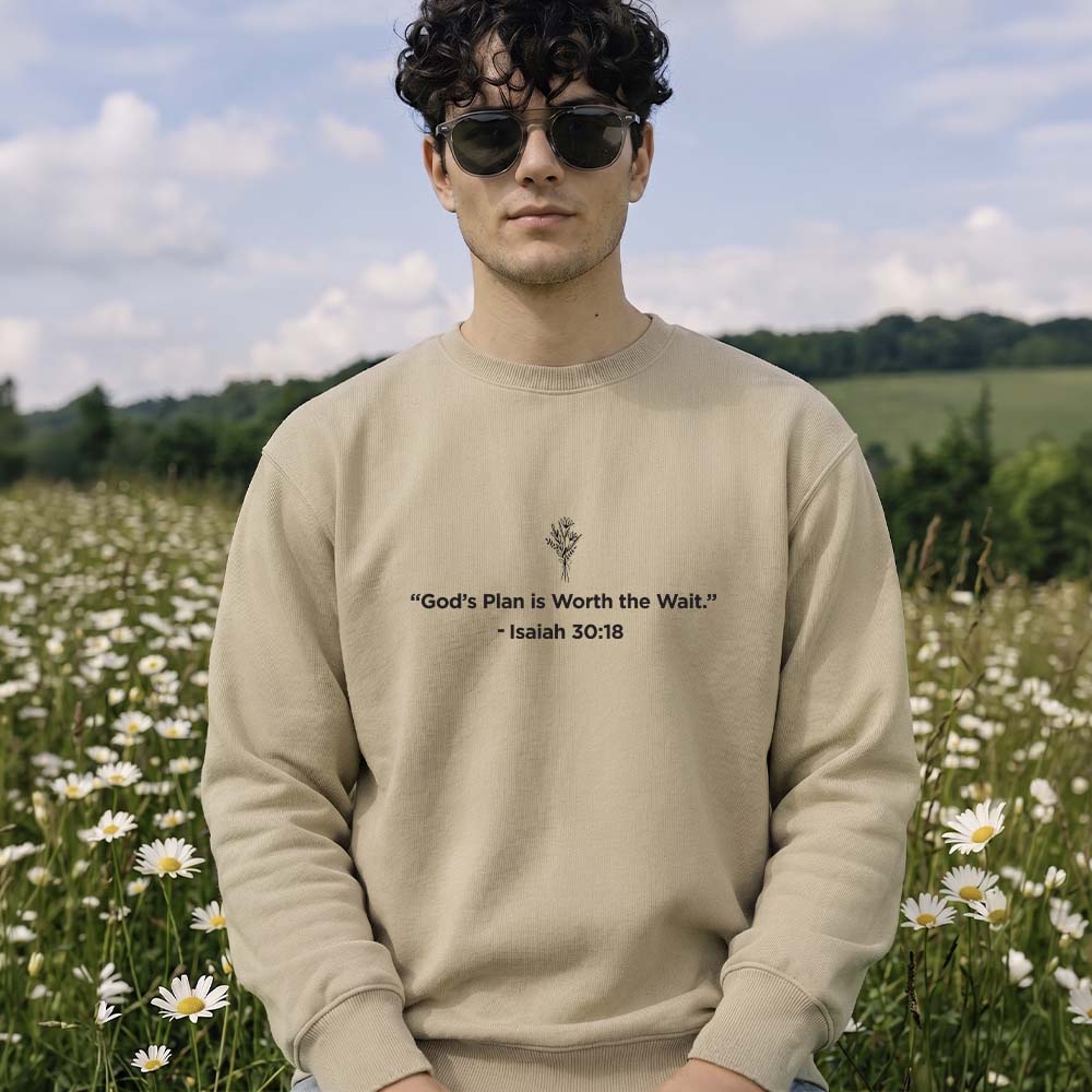 Trust God's Timing Oversized Fleece Sweatshirt