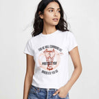 Angel Protection Graphic Cotton T-Shirt