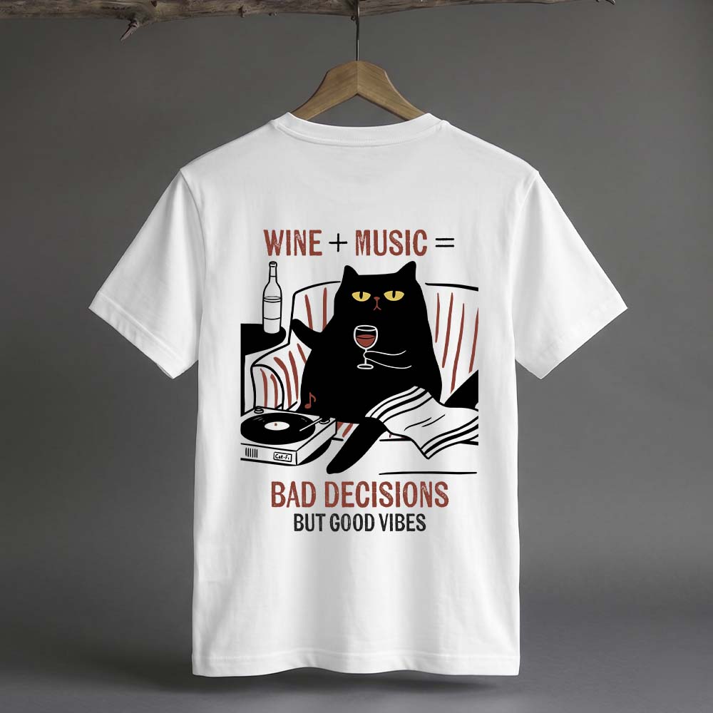 Bad Decisions Good Vibes Cotton Tee