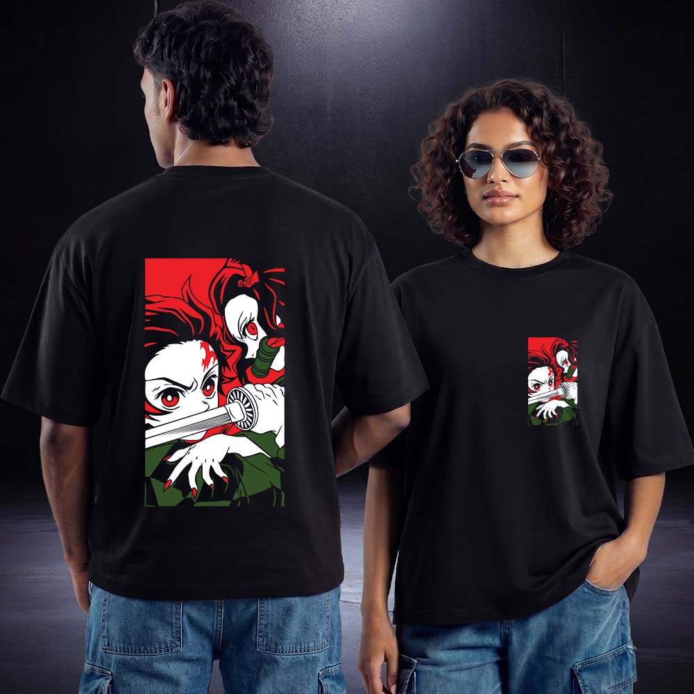Demon Slayer Anime Oversized Tee