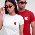 Missing Piece Heart Couple Printed Tee