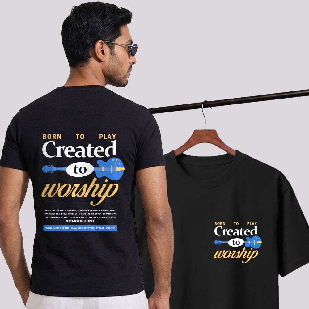 Created to Worship Graphic Cotton T-Shirt