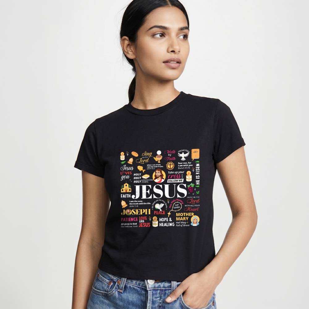 Faith Illustration Graphic Cotton T-Shirt