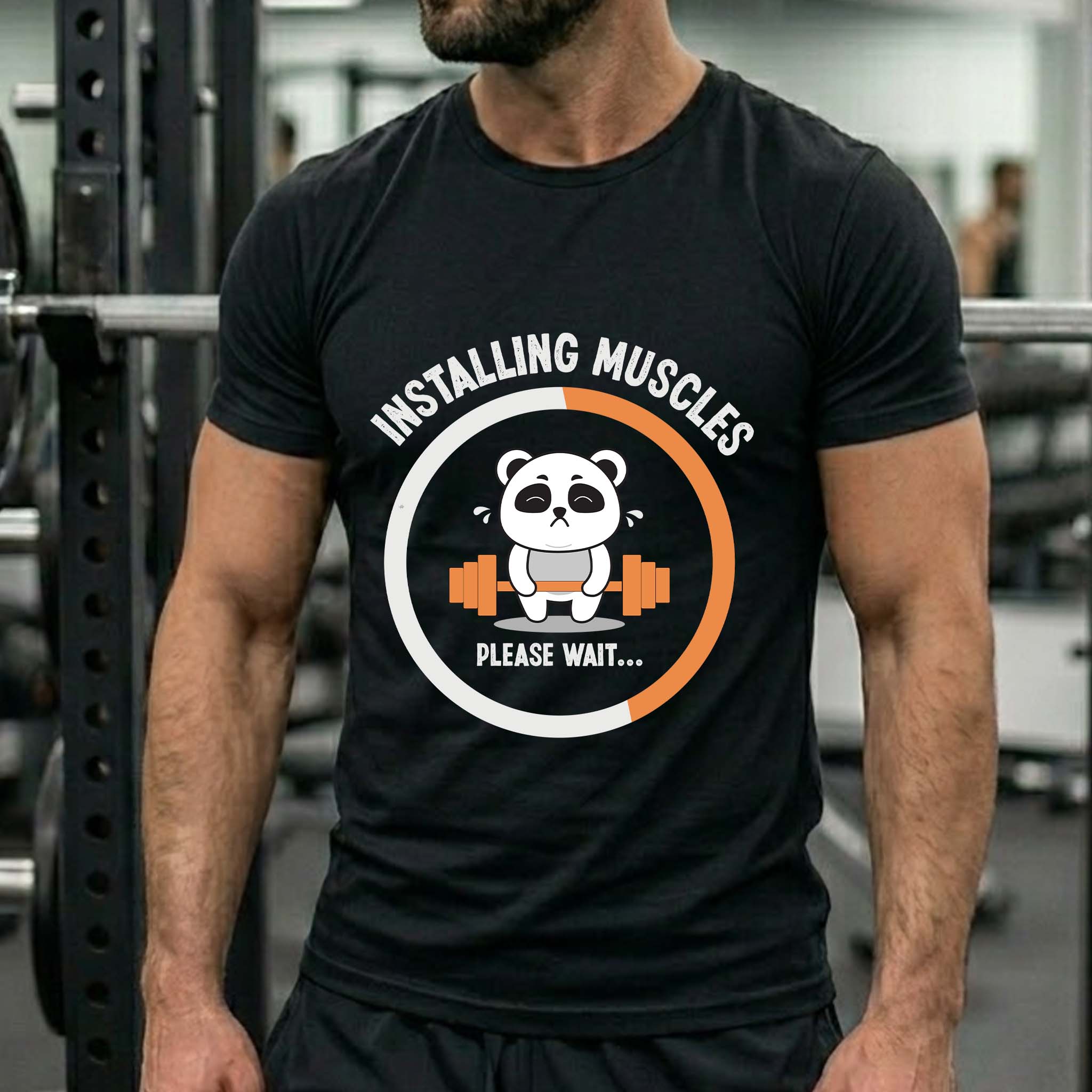 Installing Muscles Cotton Gym Tee for Men & Women