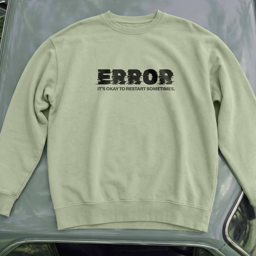 ERROR Viral Self Growth Graphic Oversized Sweatshirt