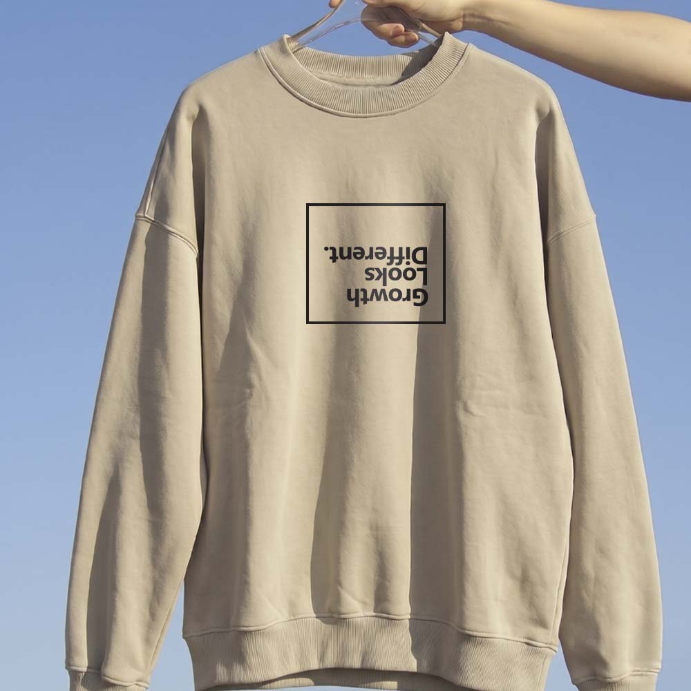 Growth Looks Different Viral Oversized Sweatshirt