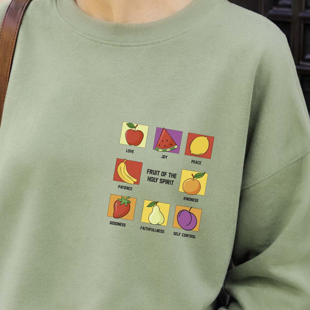 Fruit of the Holy Spirit Oversized Fleece Sweatshirt