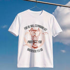 Angel Protection Graphic Cotton T-Shirt
