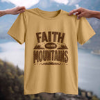Faith Can Move Mountains Graphic Cotton T-Shirt