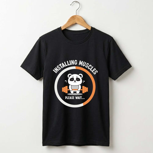 Installing Muscles Cotton Gym Tee for Men & Women
