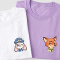 Fox & Rabbit Romantic Couple Tee