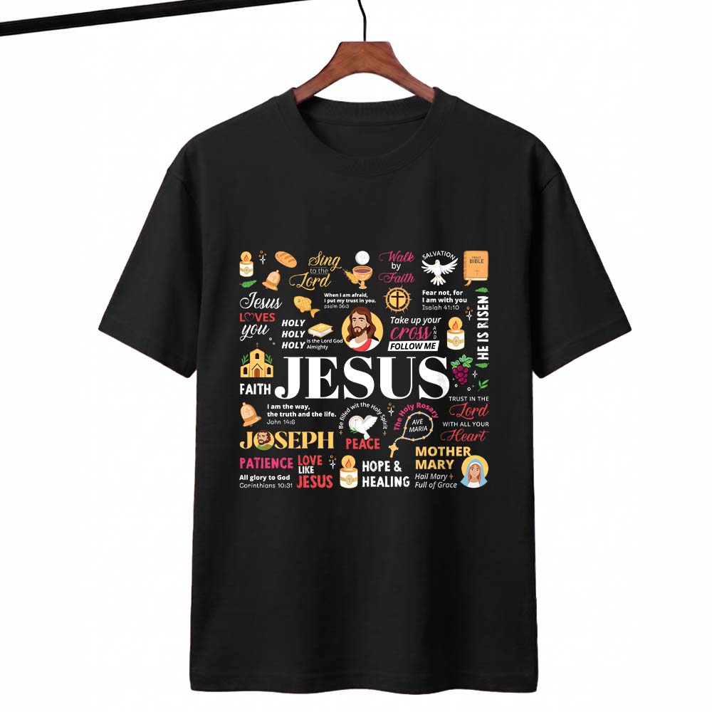 Faith Illustration Graphic Cotton T-Shirt