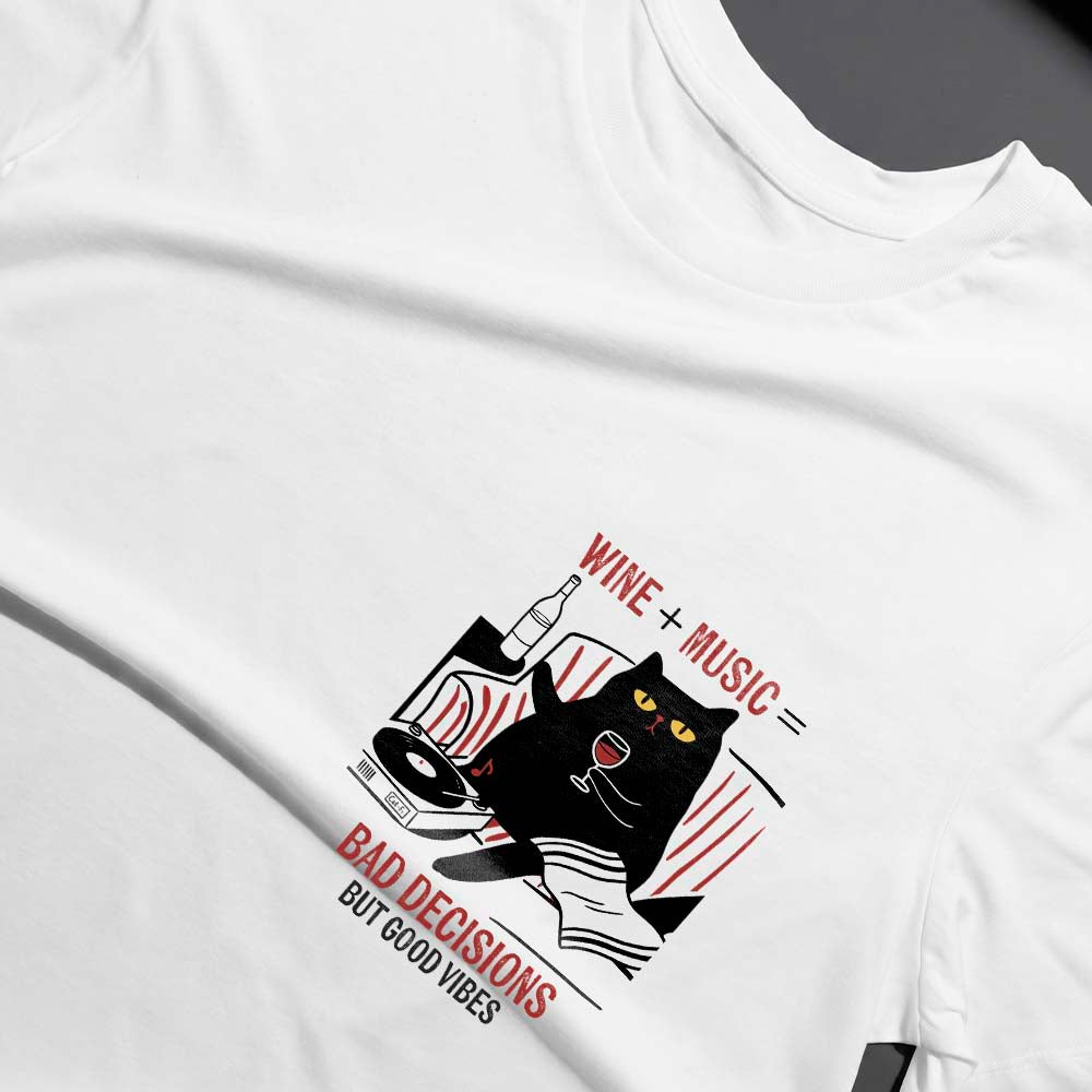 Bad Decisions Good Vibes Cotton Tee