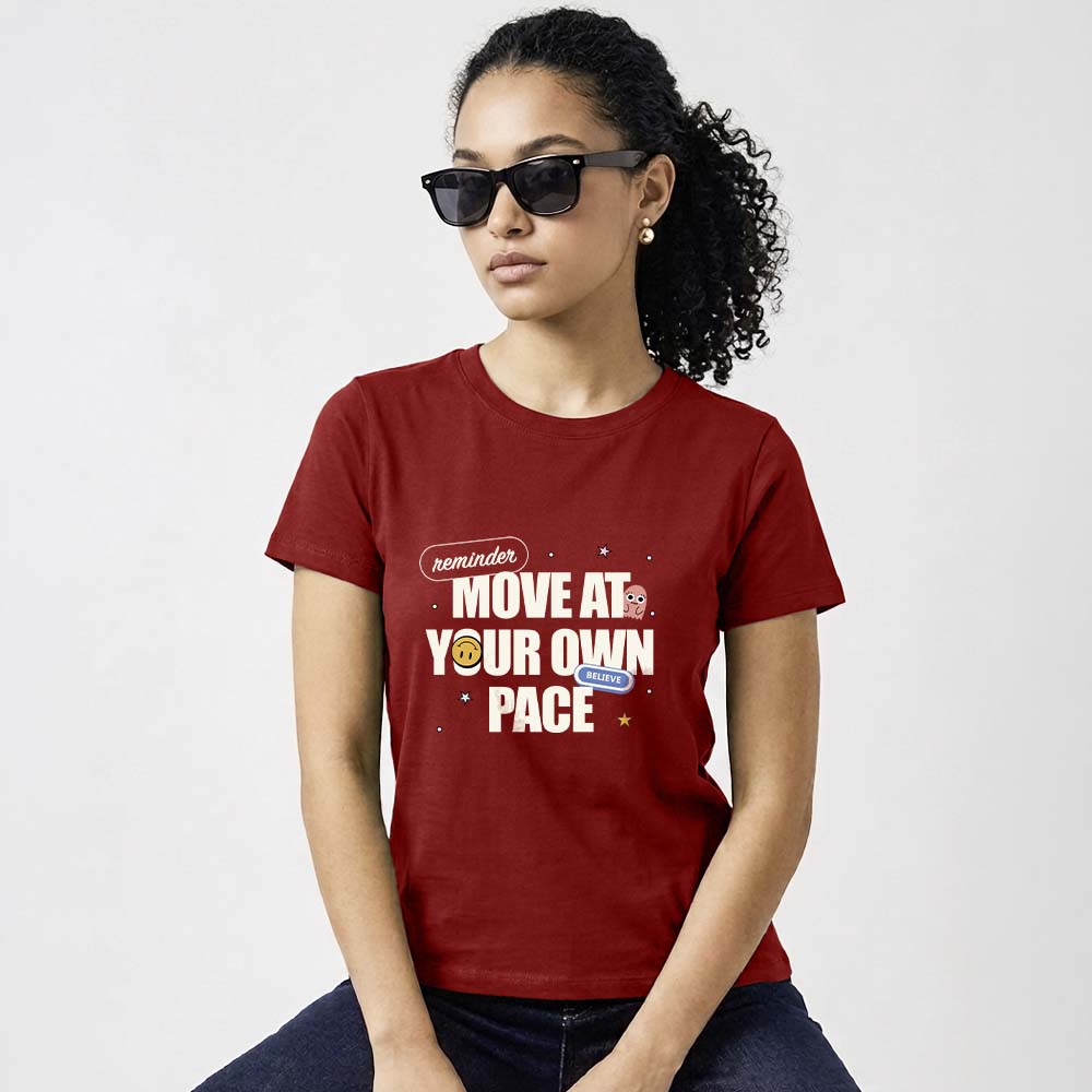 Move At Your Own Pace Cotton T-Shirt