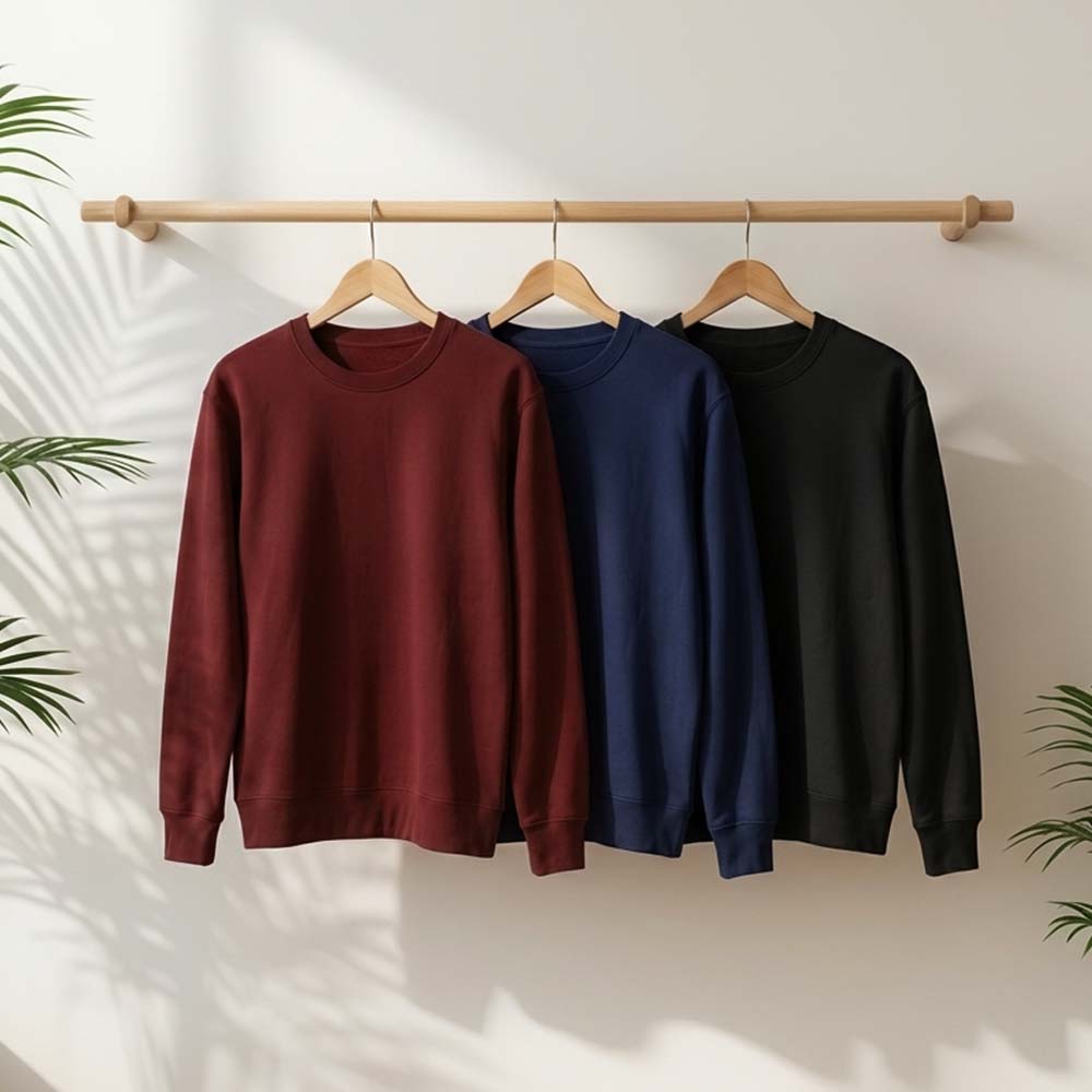 Classic Regular Fit Plain Sweatshirt
