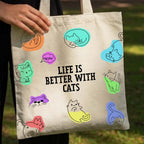 Perfect tote bag for cat lovers (Zip & Non-zip)