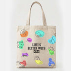 Perfect tote bag for cat lovers (Zip & Non-zip)