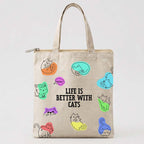 Perfect tote bag for cat lovers (Zip & Non-zip)