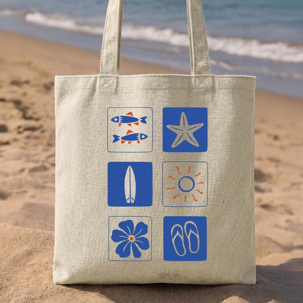 Beach Day Tote Bag (Zip & Non-zip)