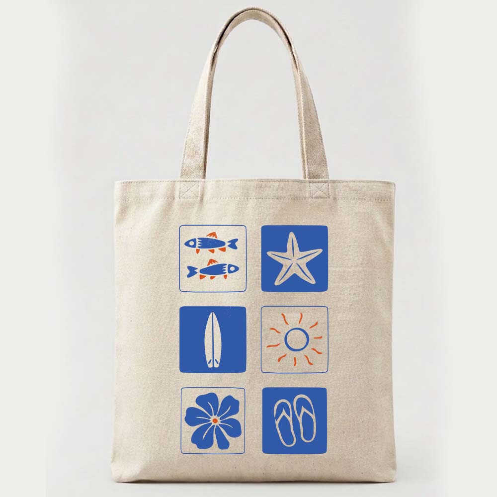 Beach Day Tote Bag (Zip & Non-zip)