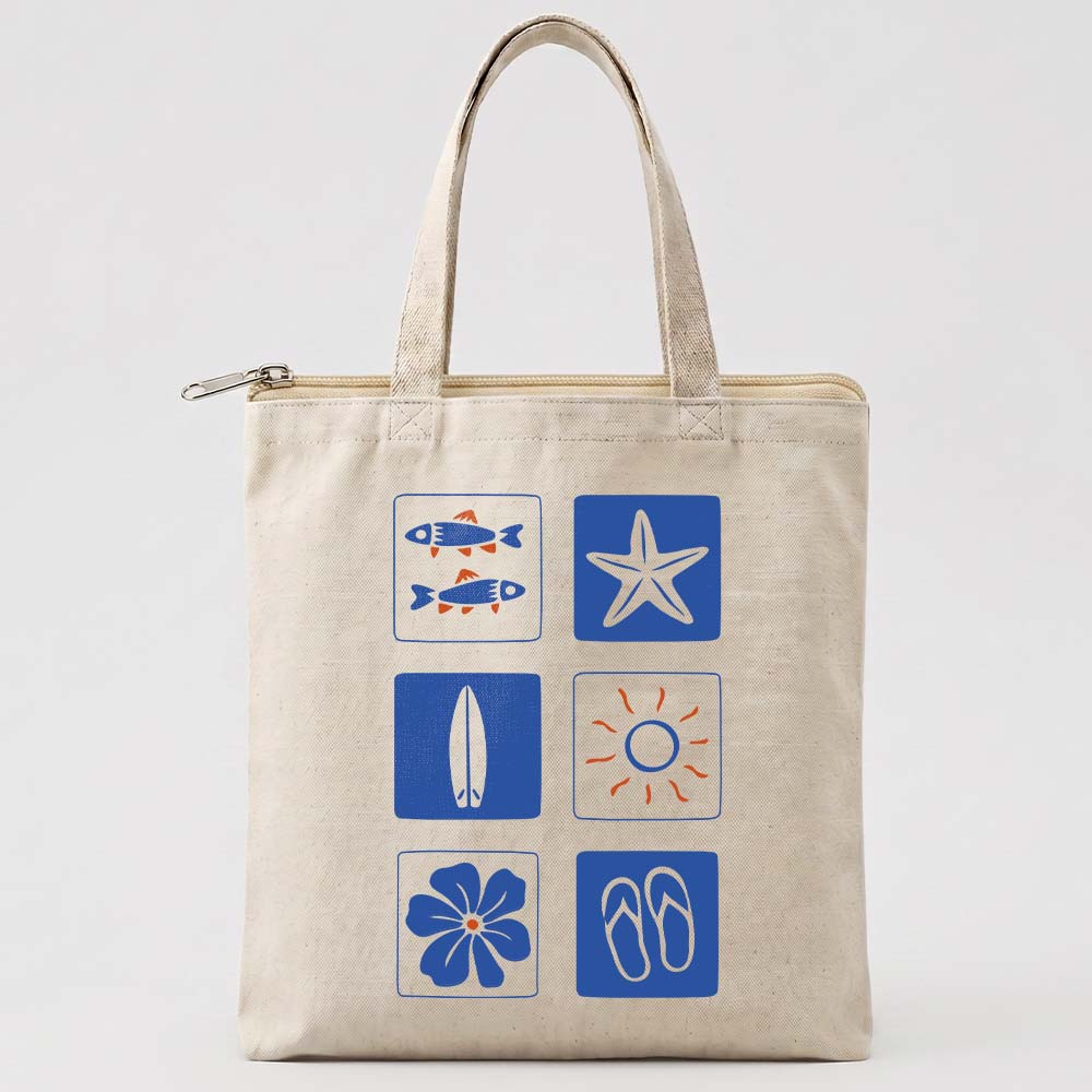 Beach Day Tote Bag (Zip & Non-zip)