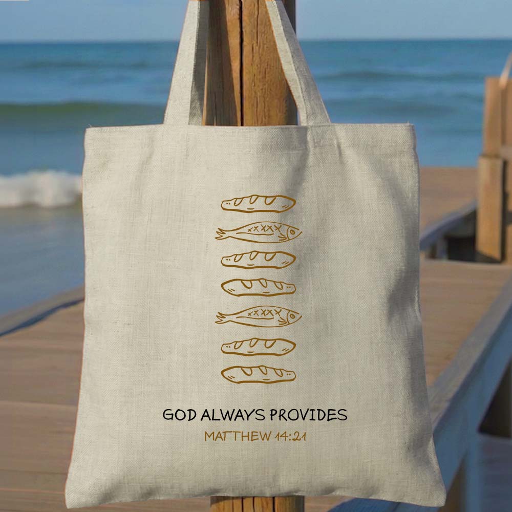 God Always Provides Tote Bag (Zip & Non-zip)