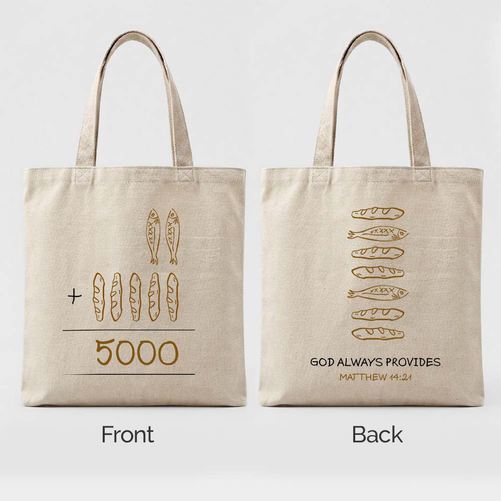God Always Provides Tote Bag (Zip & Non-zip)
