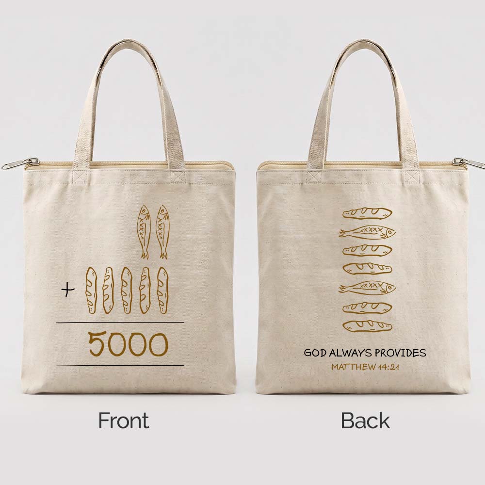 God Always Provides Tote Bag (Zip & Non-zip)