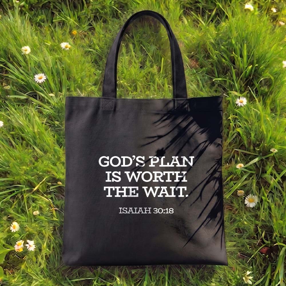 God’s Timing Tote Bag (Zip & Non-zip)