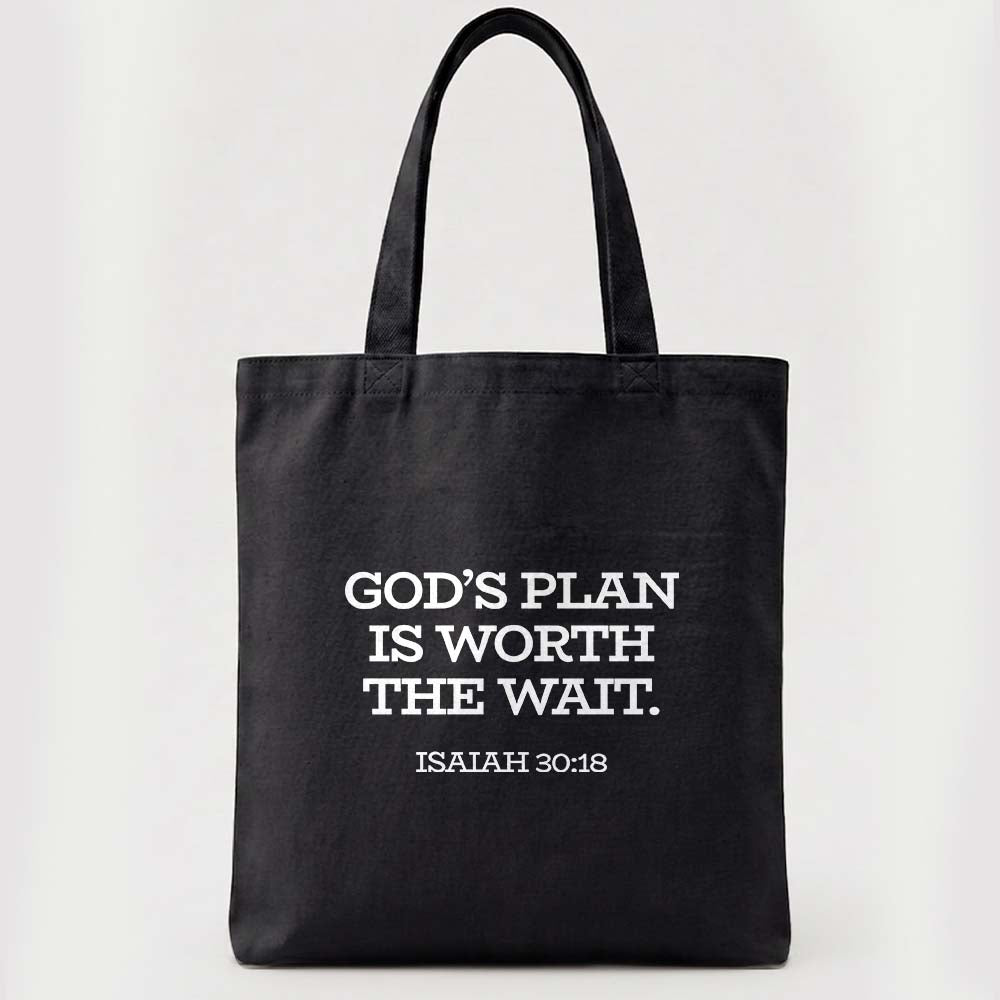 God’s Timing Tote Bag (Zip & Non-zip)