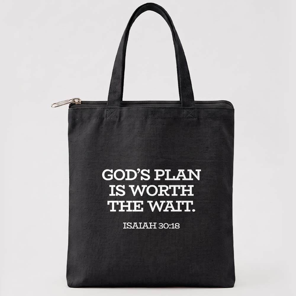 God’s Timing Tote Bag (Zip & Non-zip)